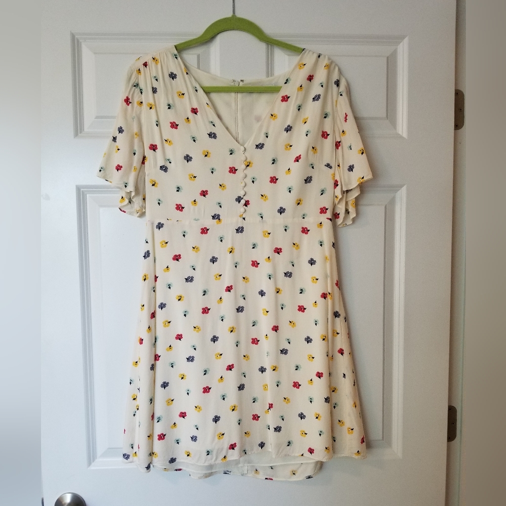 Madewell Flutter sleeve floral dress
